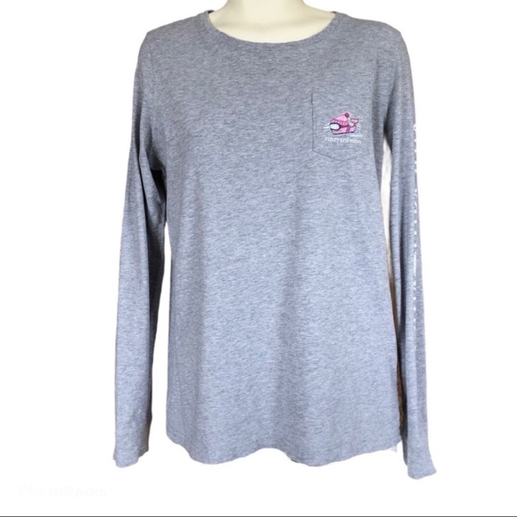Vineyard Vines Women’s  Winter Whale Long Sleeve Lightweight Shirt Size XS - Picture 1 of 14